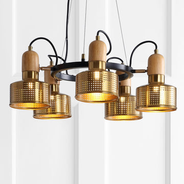 Gallery Adjustable Spotlight Metal LED Chandelier - JONATHAN Y